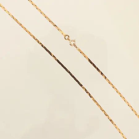 Kedja, längd 43cm, bredd 1,6mm, utbytt lås i 18K, 8K  Vikt: 6,2 g