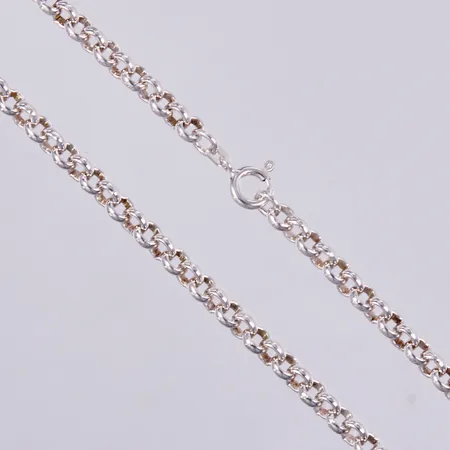 Kedja Ärtlänk, längd: ca 45cm, bredd: ca 5mm, 925/1000 silver  Vikt: 24,9 g