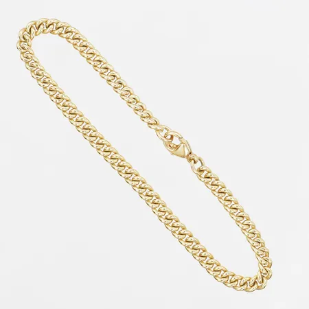Armband pansar, längd 19cm, bredd 4mm, 18K guld. Vikt: 14,3 g