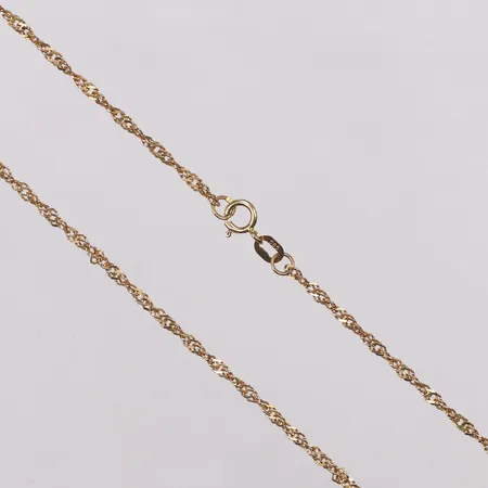 Kedja, Singapore, 45cm, bredd 1,8mm, 14K  Vikt: 2,8 g