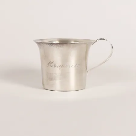 Mugg, gravyr, Ceson, Göteborg, höjd 5,5cm, kartong, silver.  Vikt: 53,8 g