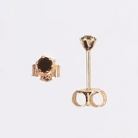 Örhängen med röda stenar, Ø2mm, 18K Vikt: 0,4 g