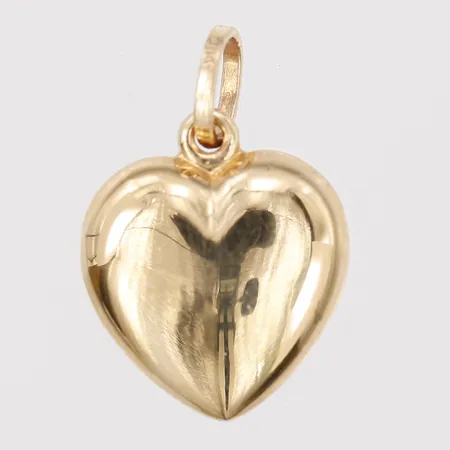 Hänge hjärta, ca 16x11mm, Boliden, ytliga repor, 18K guld. Vikt: 1,6 g
