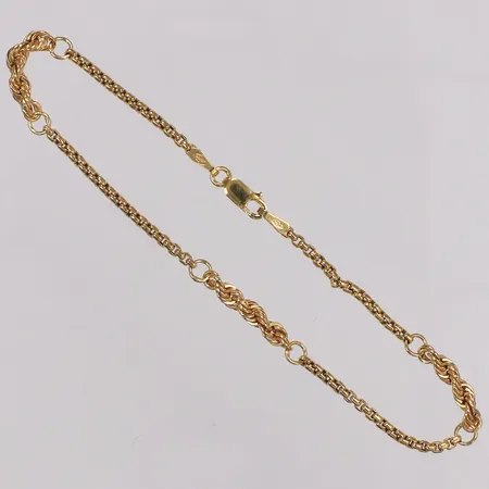 Armband, Ankar/Cordell, italienska stämplar, 19,5cm, 18K  Vikt: 2,3 g