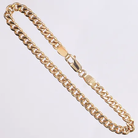 Armband, pansar, 18,5cm, bredd 4,5mm, KEAB, 18K Vikt: 13 g