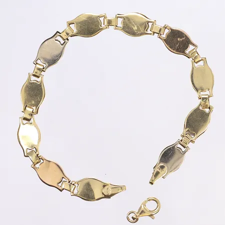 Armband, 19,5cm, bredd 8mm, defekt lås, 18K Vikt: 8,8 g