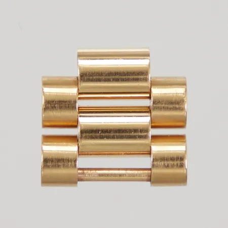 2 Länkbitar, Rolex, presidentlänk, bredd ca 16,3mm, 18K  Vikt: 4,4 g