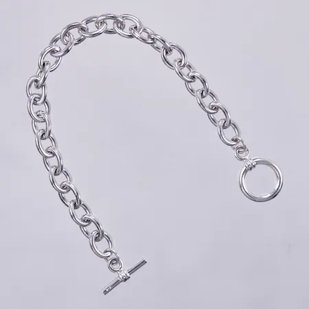 Armband Ankarlänk, längd: ca 19cm, bredd: ca 8mm, 925/1000 silver  Vikt: 21,8 g