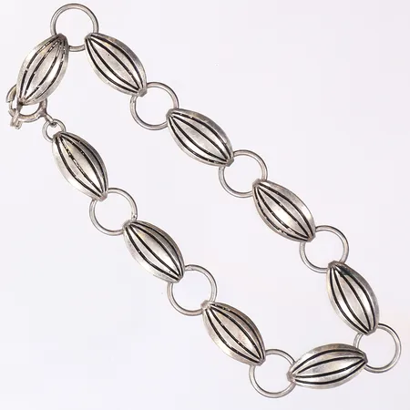 Armband, längd 18cm, bredd 8mm, silver 830/1000  Vikt: 6,8 g