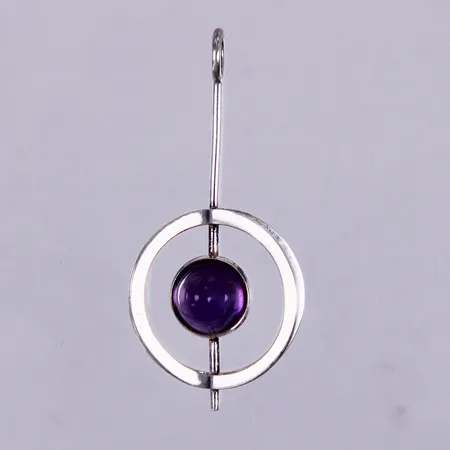Hänge med Ametist, Finland, Kupittaan Kulta, längd ca 4,5cm, bredd ca 1-20mm, 813/1000 silver Vikt: 3,5 g