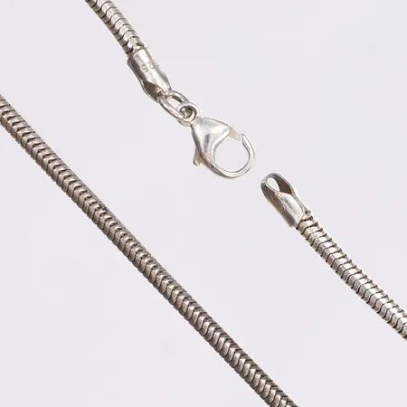 Halskedja, ormlänk, längd 46cm, bredd 2,5, 925/1000 silver Vikt: 12,1 g