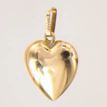Hänge, hjärta, 20x12mm, bucklig, 18K  Vikt: 0,7 g