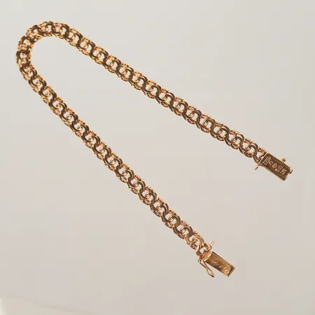 Armband Bismarck, längd ca 19cm, bredd 5mm, saknar en låsåtta, 18K Vikt: 10 g
