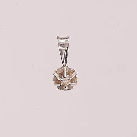 Hänge, 11mm, diamant ca 0,01ct, 18K 0,5g.