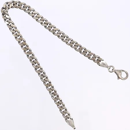 Armband, pansarlänk, längd 21,5 cm, bredd 5 mm, silver 925/1000 Vikt: 12,8 g