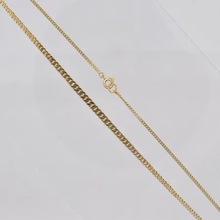 Kedja doserad manglad Pansar, 46cm, bredd 1,6-3,6mm, 18K Vikt: 7,2 g