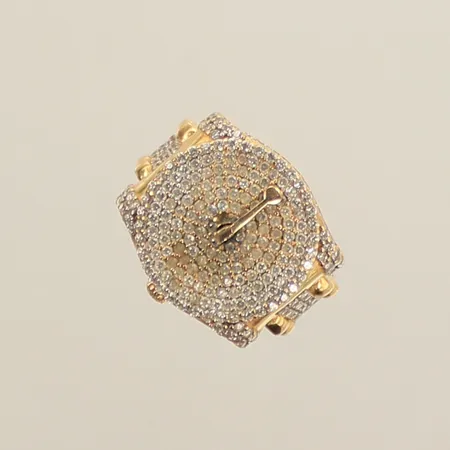 Ring med vita stenar, defekt, 18K, bruttovikt 8,5g 