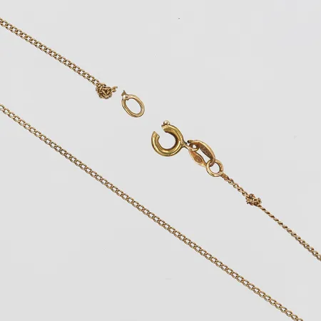 Kedja, Pansar, längd: 42,5cm, bredd: 1mm, defekt/av, 18K guld. Vikt: 1,6 g