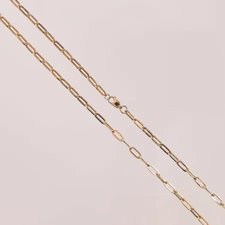Kedja, 50cm, bredd:4mm, 18K 3,3g.