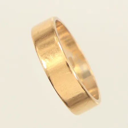 Ring, stl 16½, bredd ca 5mm, repig, 18K Vikt: 4,1 g