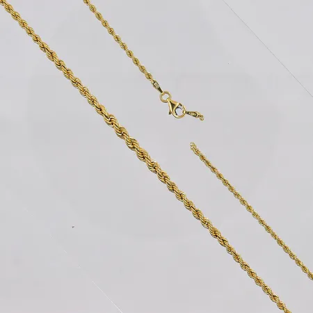Kedja doserad Cordel, 51cm, defekt/av, 18K Vikt: 4,3 g