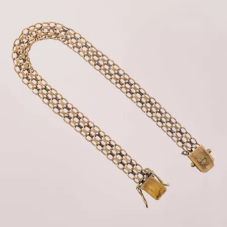 Armband, 18,5cm, skeva länkar, 18K 8,1g.