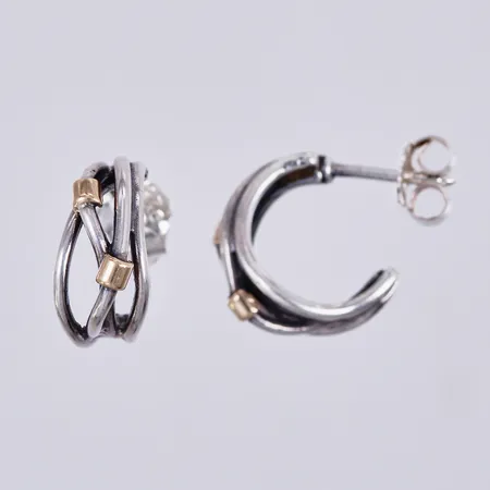 Ett par örhängen, Pandora, längd: ca 1,2cm, bredd: ca 7mm, 925/1000 silver  Vikt: 2,9 g
