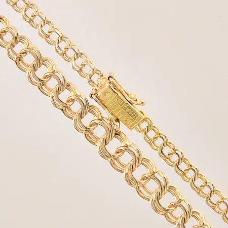 Collier doserad Bismarck, längd 44cm, bredd 4-7mm, 18K  Vikt: 12,9 g