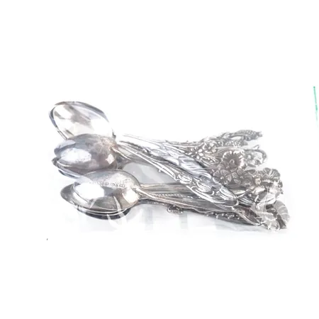 Kaffeskedar 12st, silver, 10cm Vikt: 104,8 g