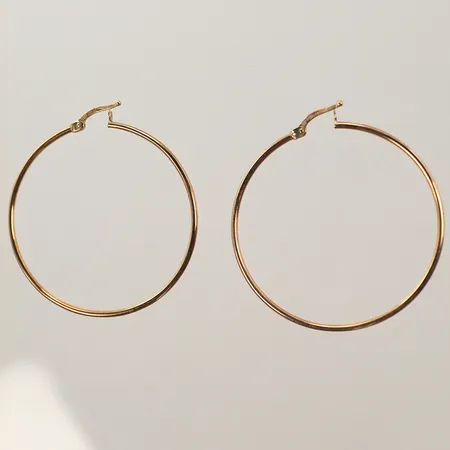 Ett par örhängen, Ø44mm, 9K Vikt: 2,1 g