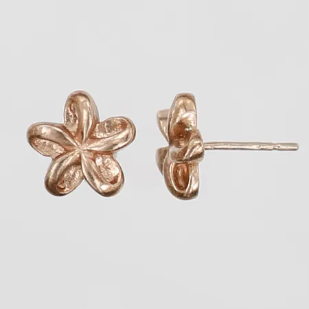 Ett par örhängen, roséfärgade, Ø8mm, snurrenussat saknas, 925/1000 silver. Vikt: 1,6 g