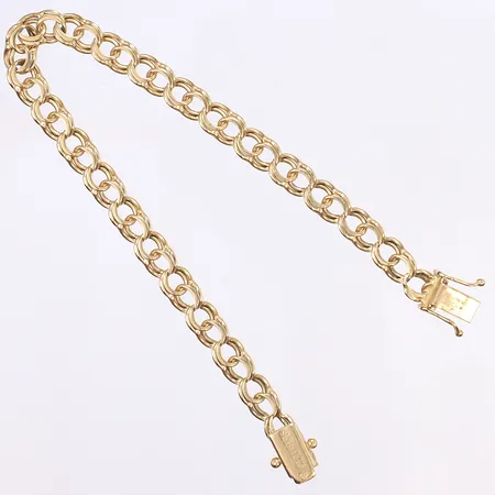 Armband, bismarck, 19,5cm, bredd 6mm, åldersbetingat slitage, 18K Vikt: 12,9 g