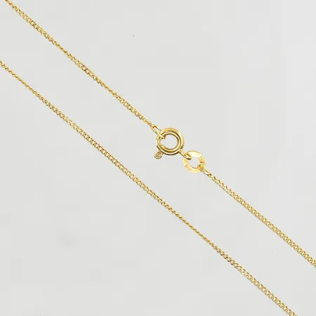Kedja Pansar, längd 39 cm, bredd 1 mm, 18K. Vikt: 1,7 g