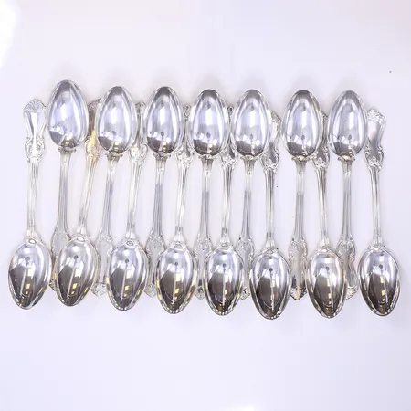 Femton teskedar, längd 12,5cm, 830/1000 silver Vikt: 243,6 g