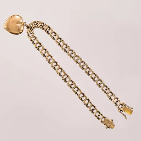 Armband, 19cm, bredd:5mm, 1 berlock, 18K 11g.
