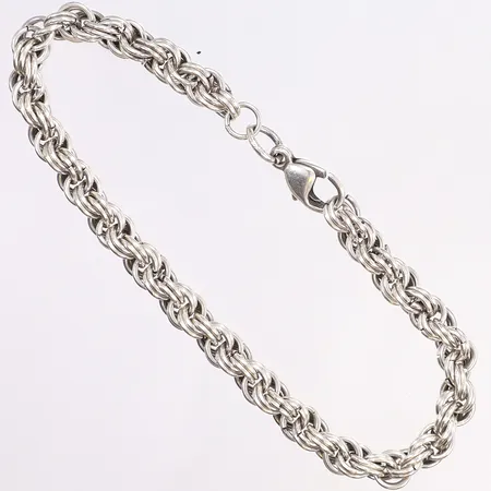 Armband, längd 20cm, bredd 6mm, 925/1000 silver Vikt: 18,8 g