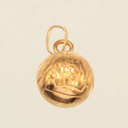 Hänge boll, längd 16,5mm inklusive ögla, bredd 9,8mm, 18K Vikt: 1,1 g