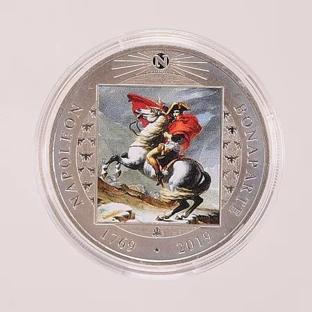 Minnesmynt, Napoleon Bonaparte, 1769-2019, Elisabeth II, Half Crown 2019, Koppar/Nickel.