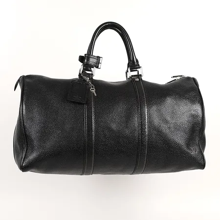 Väska, Louis Vuitton, Tobago Kepall 50, svart läder, datumkod Paris 2006, lås och nycklar, adresstag, ca 50x22x26cm, bruksslitage. Skickas med postpaket.