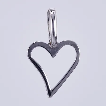 Hänge hjärta, vitguld, längd: ca 1,8cm, bredd: ca 10mm, 18K Vikt: 0,5 g