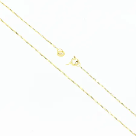 Kedja Venezia, 47cm, bredd 0,6mm, defekt lås, 14K. Vikt: 1,9 g