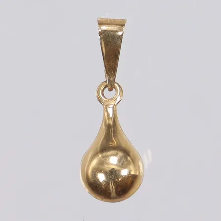 Hänge "droppe", 15x5mm inklusive hängöglan,, 18K  Vikt: 0,3 g