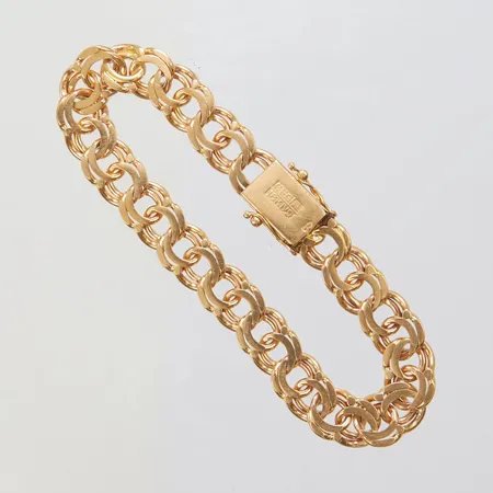 Armband, Bismarck, längd: 18,6cm, bredd: 9,1mm, svenska stämplar, 18K Vikt: 28,5 g