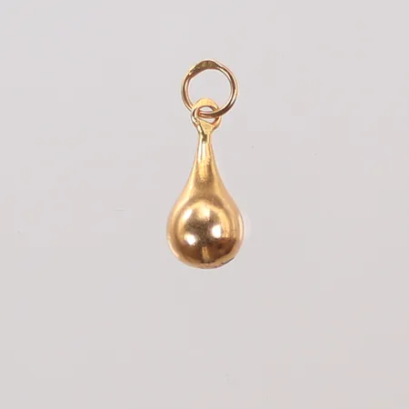 Hänge, droppe, längd 16mm inkl ögla, bredd 6mm, 18K, 0,4g Vikt: 0,4 g