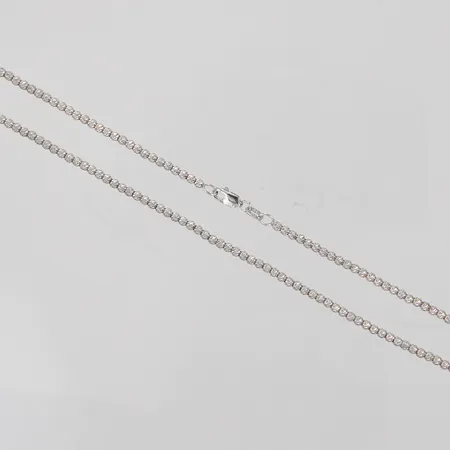 Collier, 40,5cm, bredd:2,5mm, vitguld, 18K.  Vikt: 8,4 g