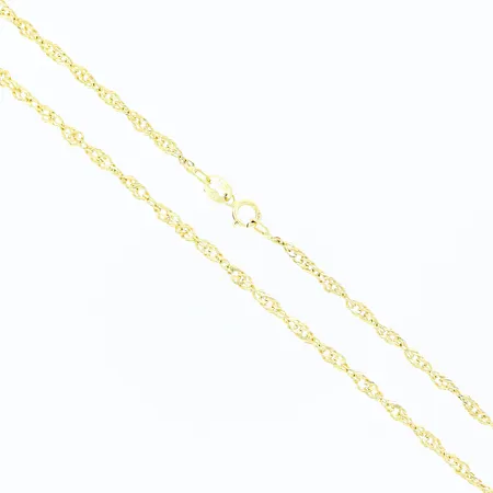 Kedja Singapore, 45cm, bredd 2mm, 14K. Vikt: 1,6 g