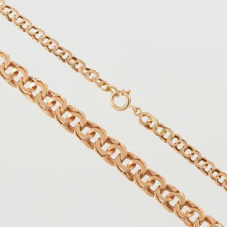 Collier Bismarck, längd ca 44 cm, bredd 5-8.3 mm, 18k.OBS! Skickas tidigast 4/8 pga. semesterstängt. Vikt: 21,4 g