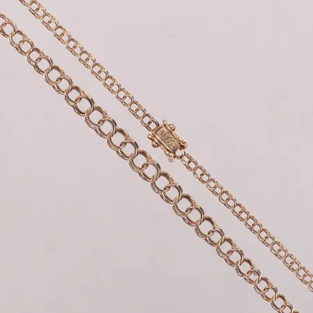 Collier doserad Bismarck, längd 45cm, bredd 2,7-4,7mm, 14K  Vikt: 4,7 g
