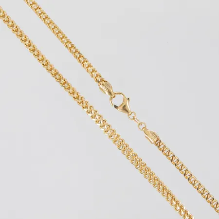 Kedja, Franco, längd:55,5cm, bredd:3mm, 18K.   Vikt: 12,7 g