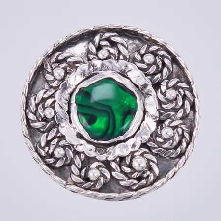 Brosch Ø 3,8cm, inristat: H 2007, silver 925 Vikt: 19,6 g